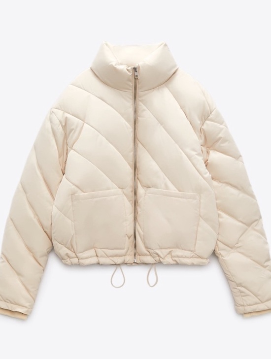 Zara Jackets & Blazers - Zara Cream Puffer Jacket